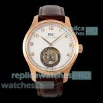 Swiss Copy IWC Schaffhausen Portugieser Hand-Wound Tourbillon Rose Gold Watch 
